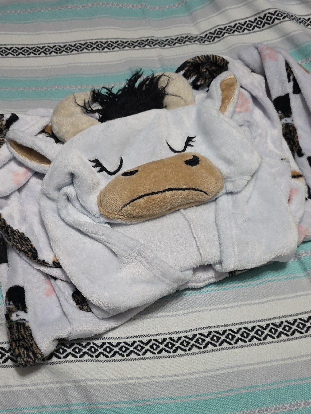 Highland Cow Once Piece Pajamas With Cow Hoodie SUPER SOFT!